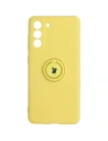 Etui Bizon Case Silicone Ring do Samsung Galaxy S21 FE żółte