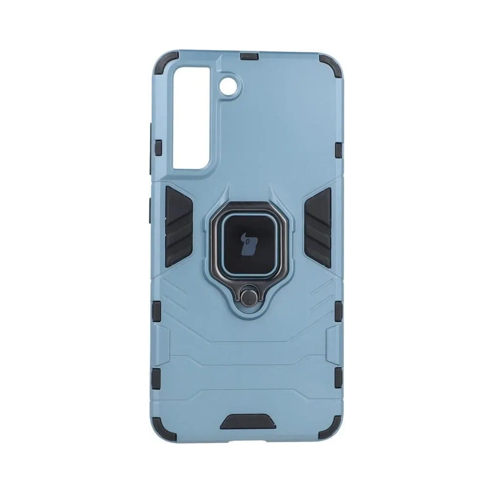 Hurtownia GSM - Etui Bizon Case Armor Ring do Samsung Galaxy S21 FE niebieskie - BIZ7711 - {ean13} - Hurt