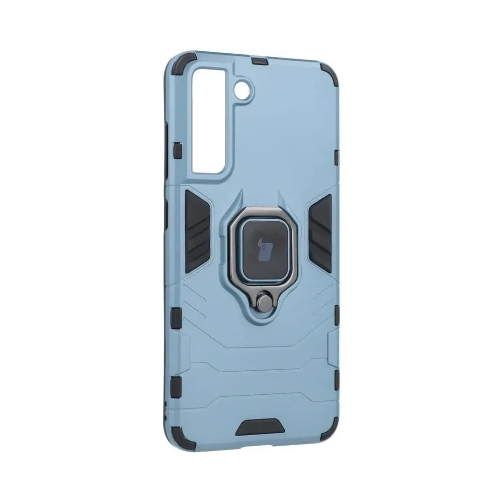Hurtownia GSM - Etui Bizon Case Armor Ring do Samsung Galaxy S21 FE niebieskie - BIZ7711 - {ean13} - Hurt