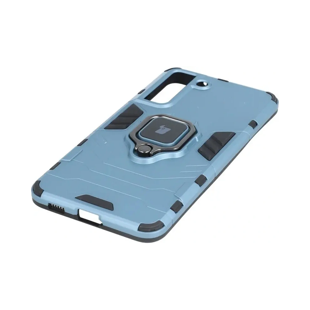 Hurtownia GSM - Etui Bizon Case Armor Ring do Samsung Galaxy S21 FE niebieskie - BIZ7711 - {ean13} - Hurt