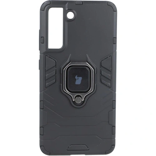 Etui Bizon Case Armor Ring do Samsung Galaxy S21 FE czarne