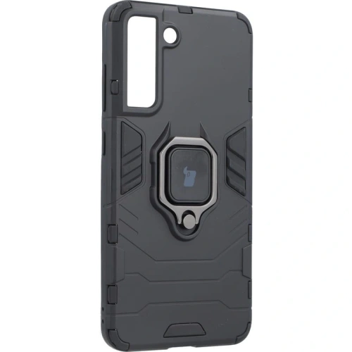 Etui Bizon Case Armor Ring do Samsung Galaxy S21 FE czarne