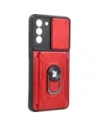 Hurtownia GSM - Etui Bizon Case Camshield Card Slot Ring do Samsung Galaxy S21 FE czerwone - BIZ7714 - {ean13} - Hurt