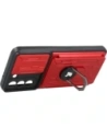 Hurtownia GSM - Etui Bizon Case Camshield Card Slot Ring do Samsung Galaxy S21 FE czerwone - BIZ7714 - {ean13} - Hurt