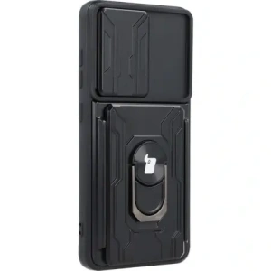 Hurtownia GSM - Etui Bizon Case Camshield Card Slot Ring do Galaxy S21 FE, czarne - BIZ7715 - {ean13} - Hurt