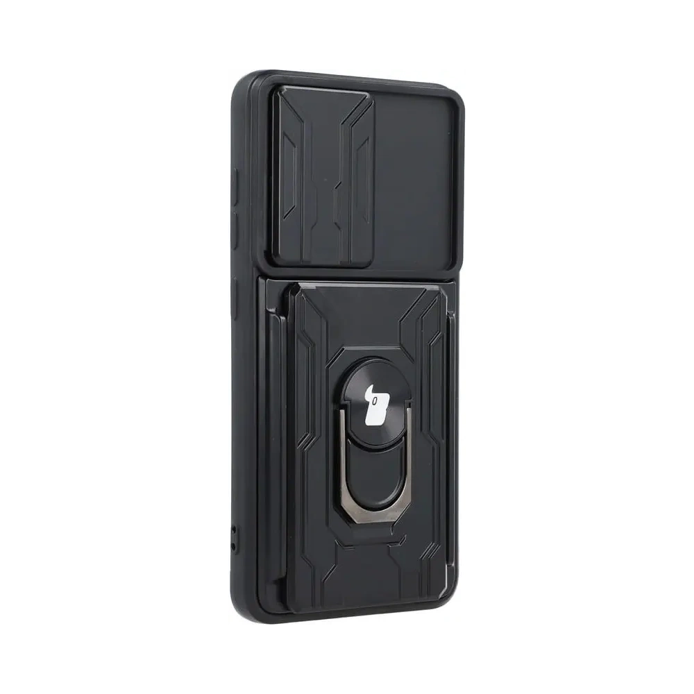 Hurtownia GSM - Bizon Case Camshield Kártyafoglalatos Gyűrű Samsung Galaxy S21 FE fekete - BIZ7715 - {ean13} - Hurt