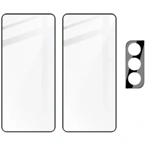Hurtownia GSM - Bizon Glass Edge 2x sticlă temperată + protecție pentru lentilă Samsung Galaxy S21 FE negru - BIZ7716 - {ean13} - Hurt