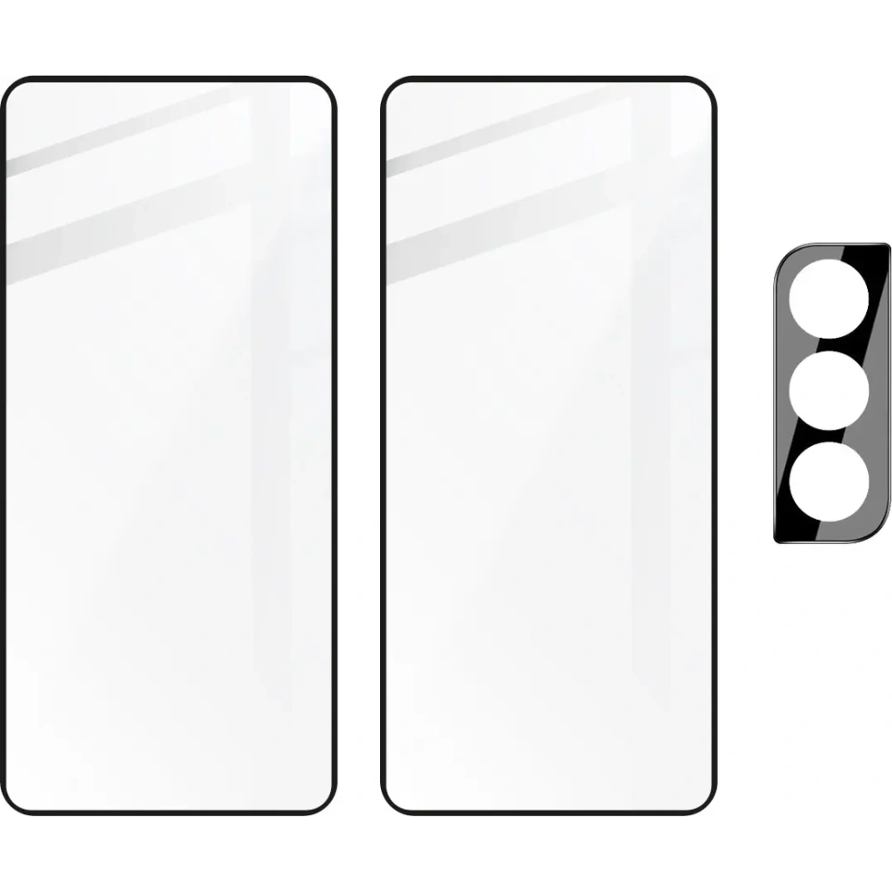 Hurtownia GSM - Bizon Glass Edge 2x edzett üveg + lencsevédő Samsung Galaxy S21 FE fekete - BIZ7716 - {ean13} - Hurt