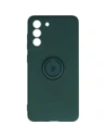 Bizon Case Szilikon Gyűrű Samsung Galaxy S21 FE sötétzöld