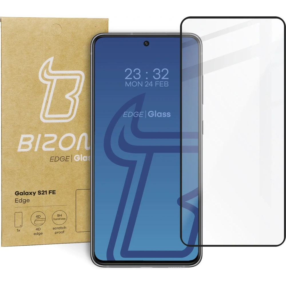 Hurtownia GSM - Bizon Glass Edge Samsung Galaxy S21 FE schwarz - BIZ7718 - {ean13} - Hurt