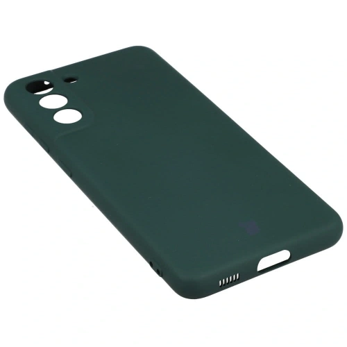 Etui Bizon Case Silicone do Samsung Galaxy S21 FE ciemnozielone