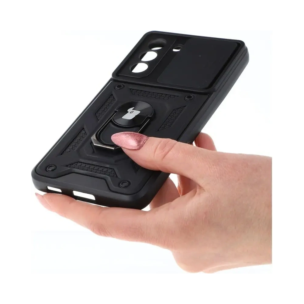Hurtownia GSM - Etui Bizon Case CamShield Ring do Galaxy S21 FE, czarne - BIZ7721 - {ean13} - Hurt