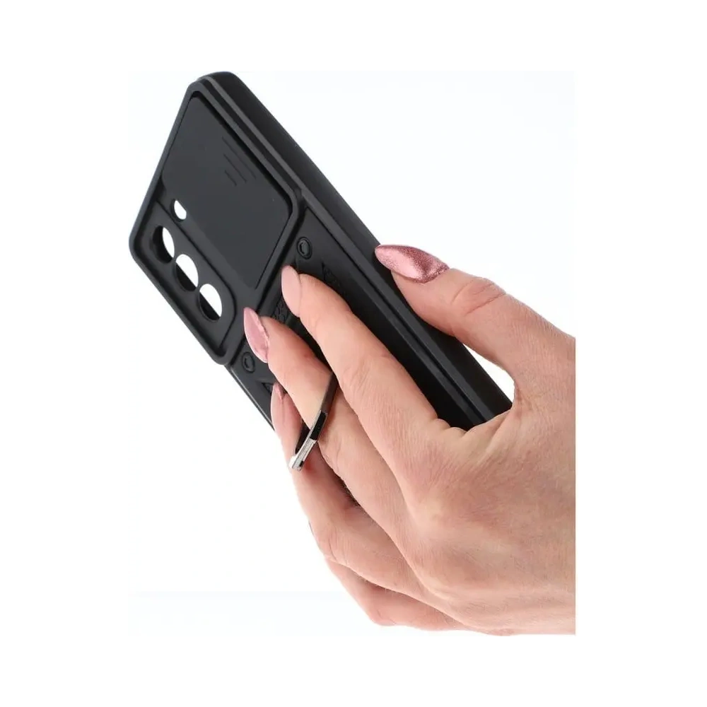 Hurtownia GSM - Etui Bizon Case CamShield Ring do Galaxy S21 FE, czarne - BIZ7721 - {ean13} - Hurt