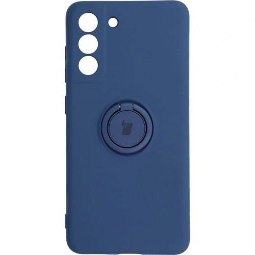 Etui Bizon Case Silicone Ring do Samsung Galaxy S21 FE granatowe