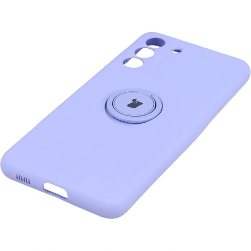 Etui Bizon Case Silicone Ring do Samsung Galaxy S21 FE fioletowe