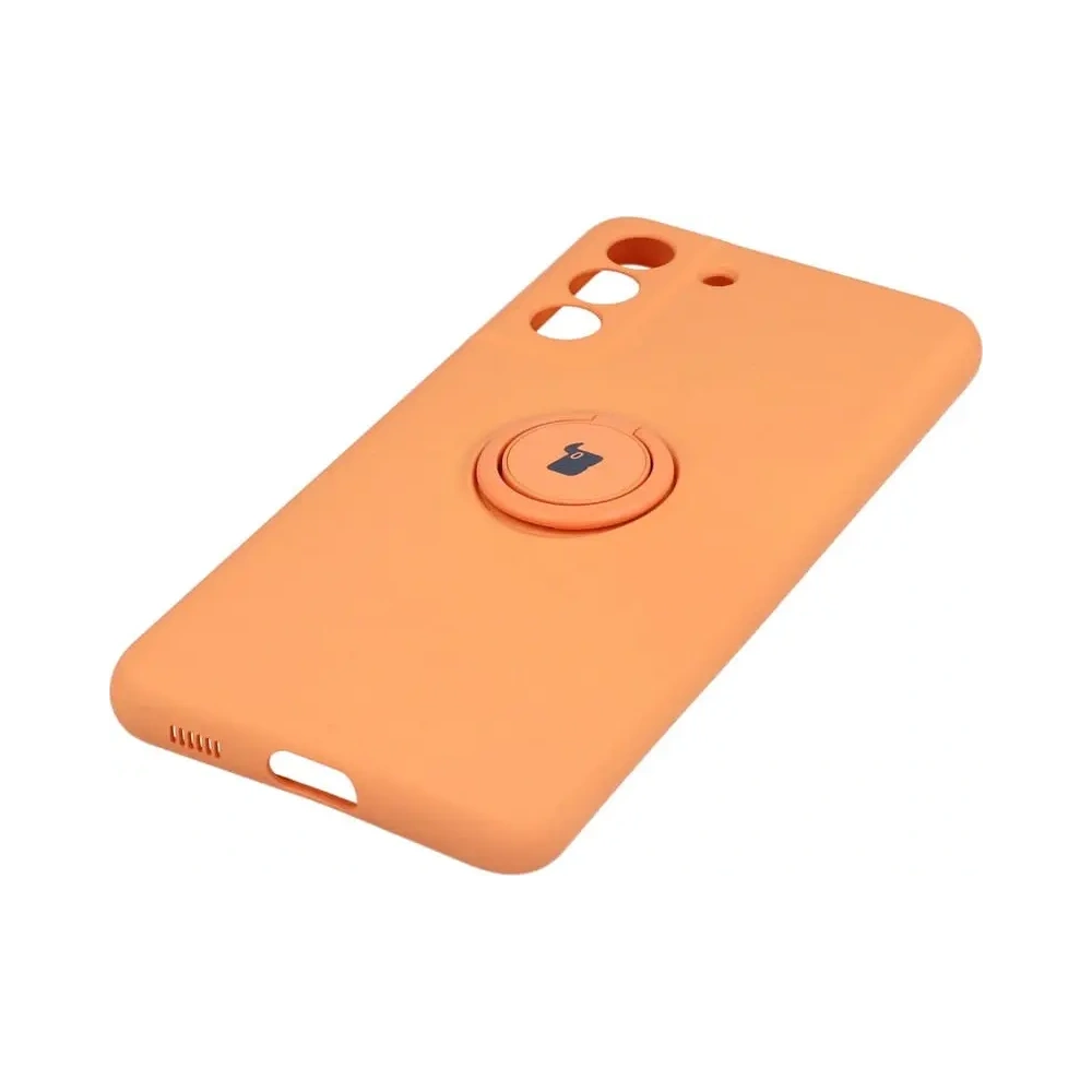 Hurtownia GSM - Etui Bizon Case Silicone Ring do Galaxy S21 FE, pomarańczowe - BIZ7725 - {ean13} - Hurt