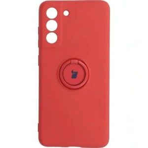 Hurtownia GSM - Etui Bizon Case Silicone Ring do Galaxy S21 FE, ciemny róż - BIZ7726 - {ean13} - Hurt
