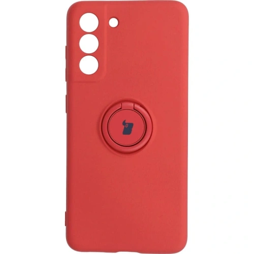 Etui Bizon Case Silicone Ring do Samsung Galaxy S21 FE ciemny róż