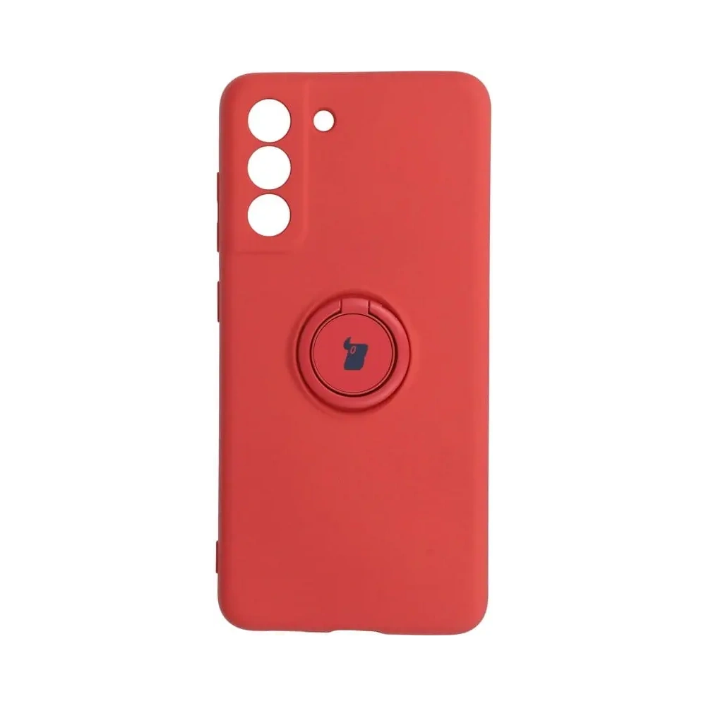 Hurtownia GSM - Etui Bizon Case Silicone Ring do Galaxy S21 FE, ciemny róż - BIZ7726 - {ean13} - Hurt