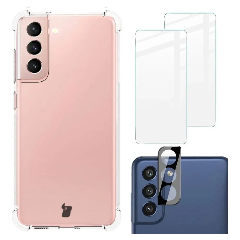Hurtownia GSM - Bizon Case Clear Pack Hülle + 2x Bildschirmglas + Objektivglas Samsung Galaxy S21 FE klar - BIZ1515 - {ean13} - Hurt