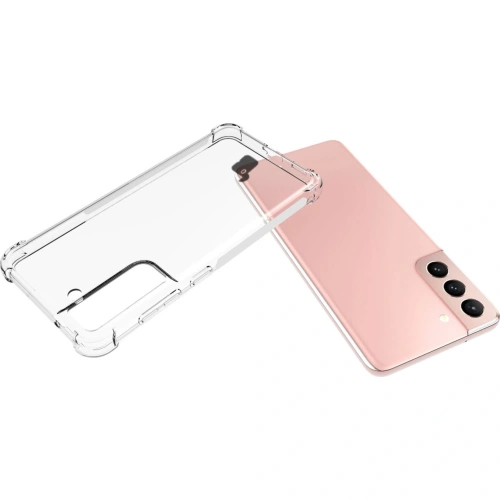 Etui + 2x szkło na ekran + obiektyw Bizon Case Clear Pack do Samsung Galaxy S21 FE przezroczyste