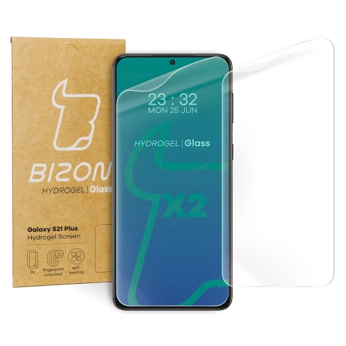 Folia hydrożelowa na ekran Bizon Glass Hydrogel Samsung Galaxy S21 Plus [2 PACK]