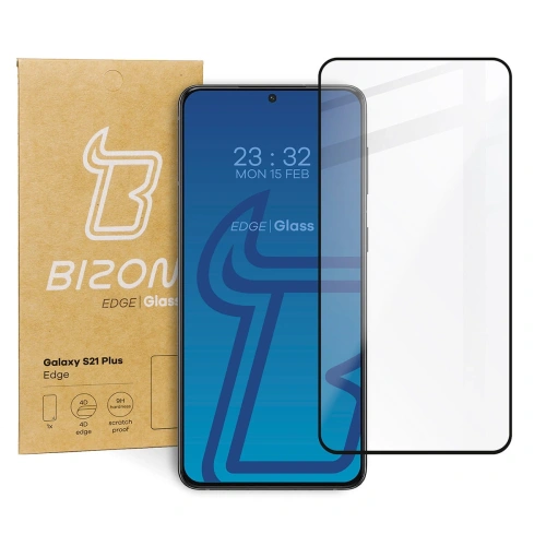 Szkło hartowane Bizon Glass Edge do Samsung Galaxy S21 Plus czarne