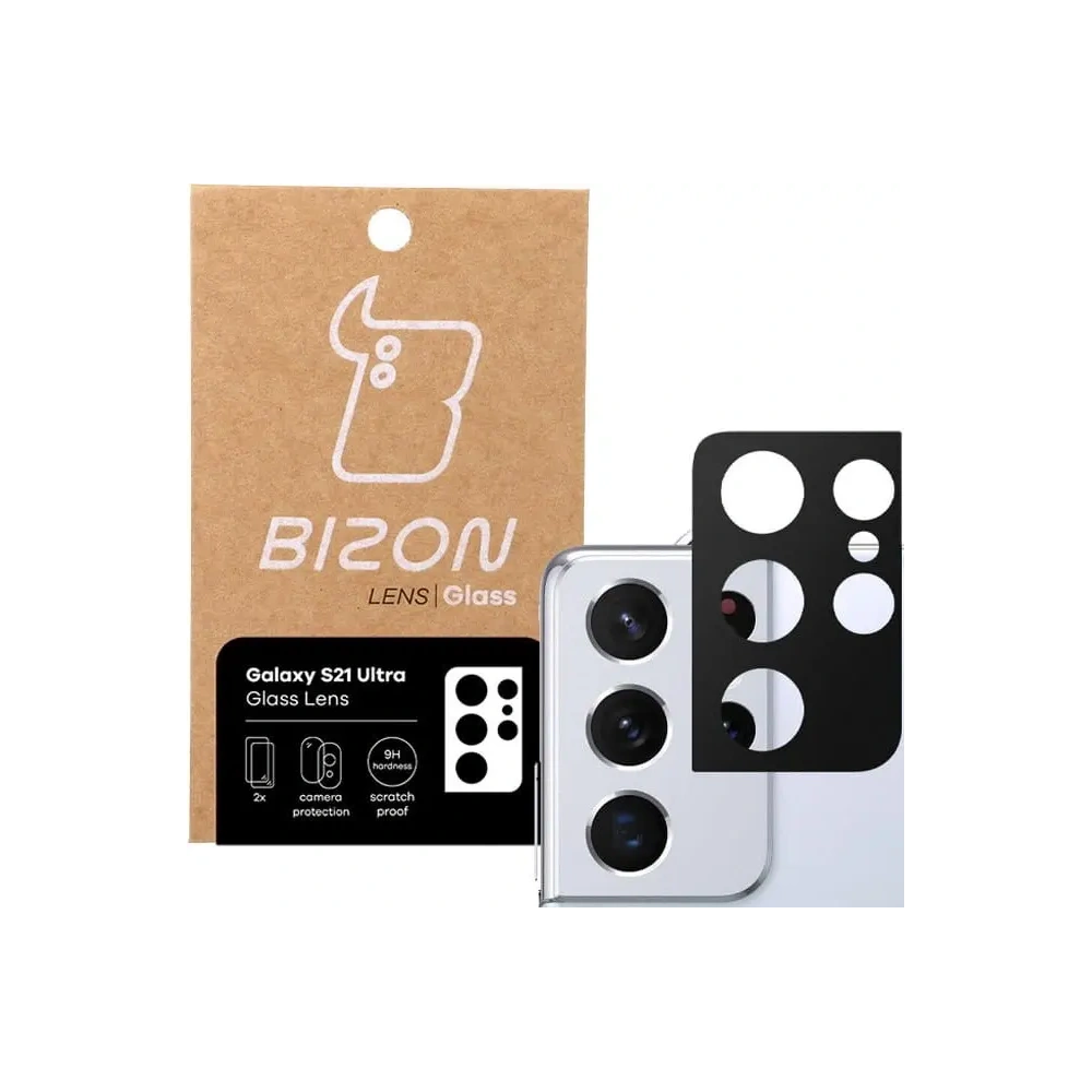 Wholesale Bizon Glass Lens Samsung Galaxy S21 Ultra [2 PACK] - BIZ1524 - {ean13} - Hurt