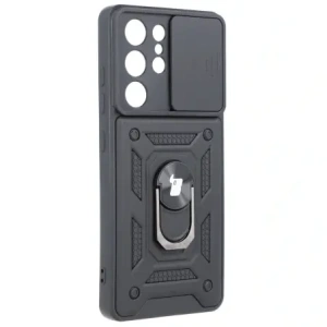 Hurtownia GSM - Bizon Case CamShield Ring Samsung Galaxy S21 Ultra negru - BIZ7733 - {ean13} - Hurt