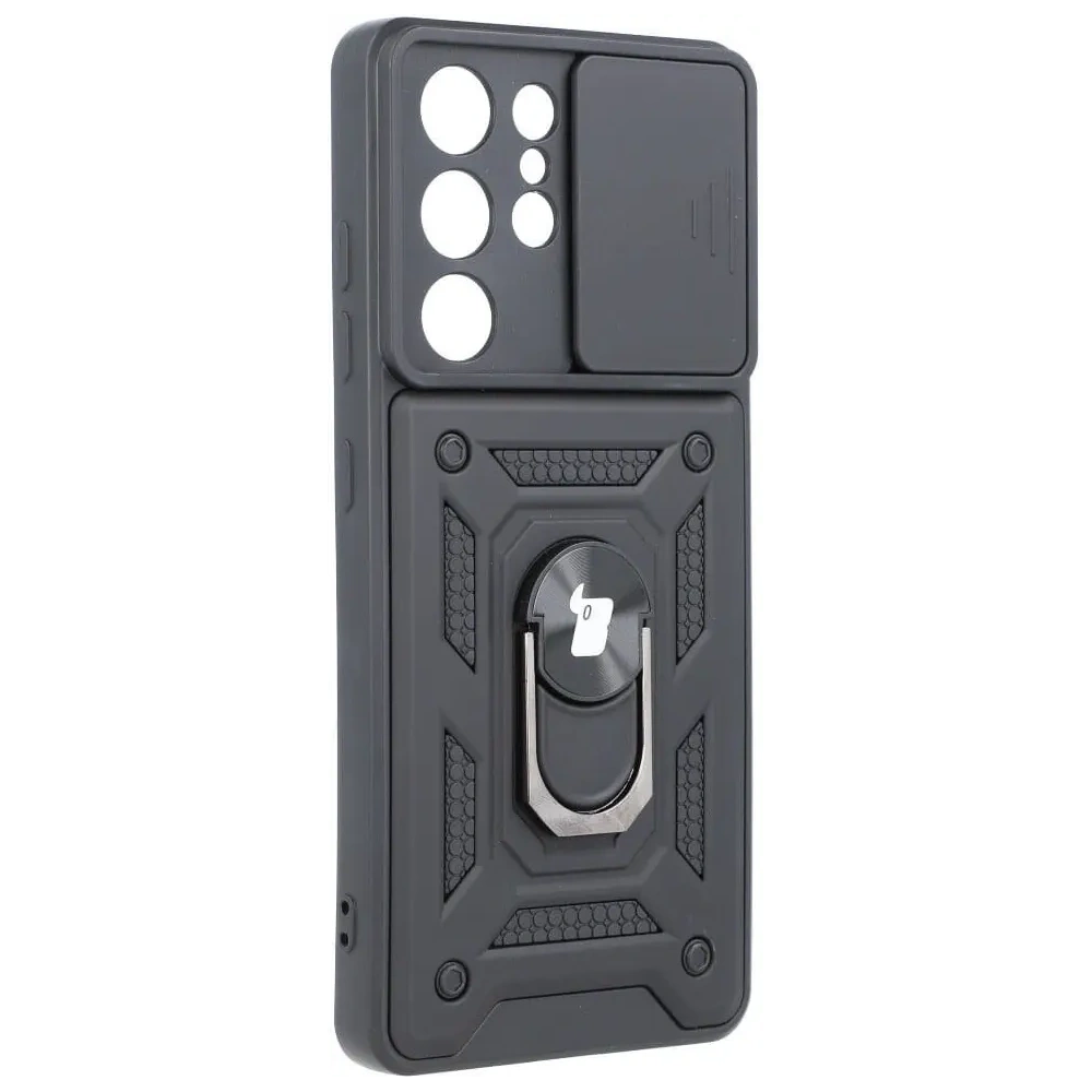 Hurtownia GSM - Etui Bizon Case CamShield Ring do Galaxy S21 Ultra, czarne - BIZ7733 - {ean13} - Hurt