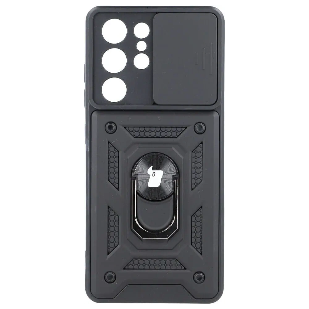 Hurtownia GSM - Etui Bizon Case CamShield Ring do Galaxy S21 Ultra, czarne - BIZ7733 - {ean13} - Hurt