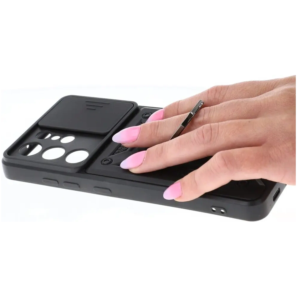 Hurtownia GSM - Bizon Case CamShield Ring Samsung Galaxy S21 Ultra negru - BIZ7733 - {ean13} - Hurt