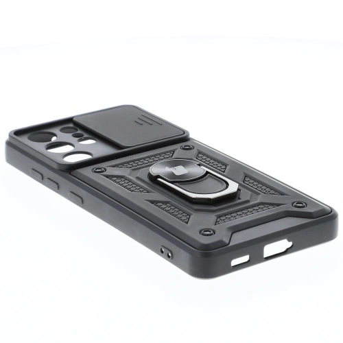 Etui Bizon Case CamShield Ring do Samsung Galaxy S21 Ultra czarne