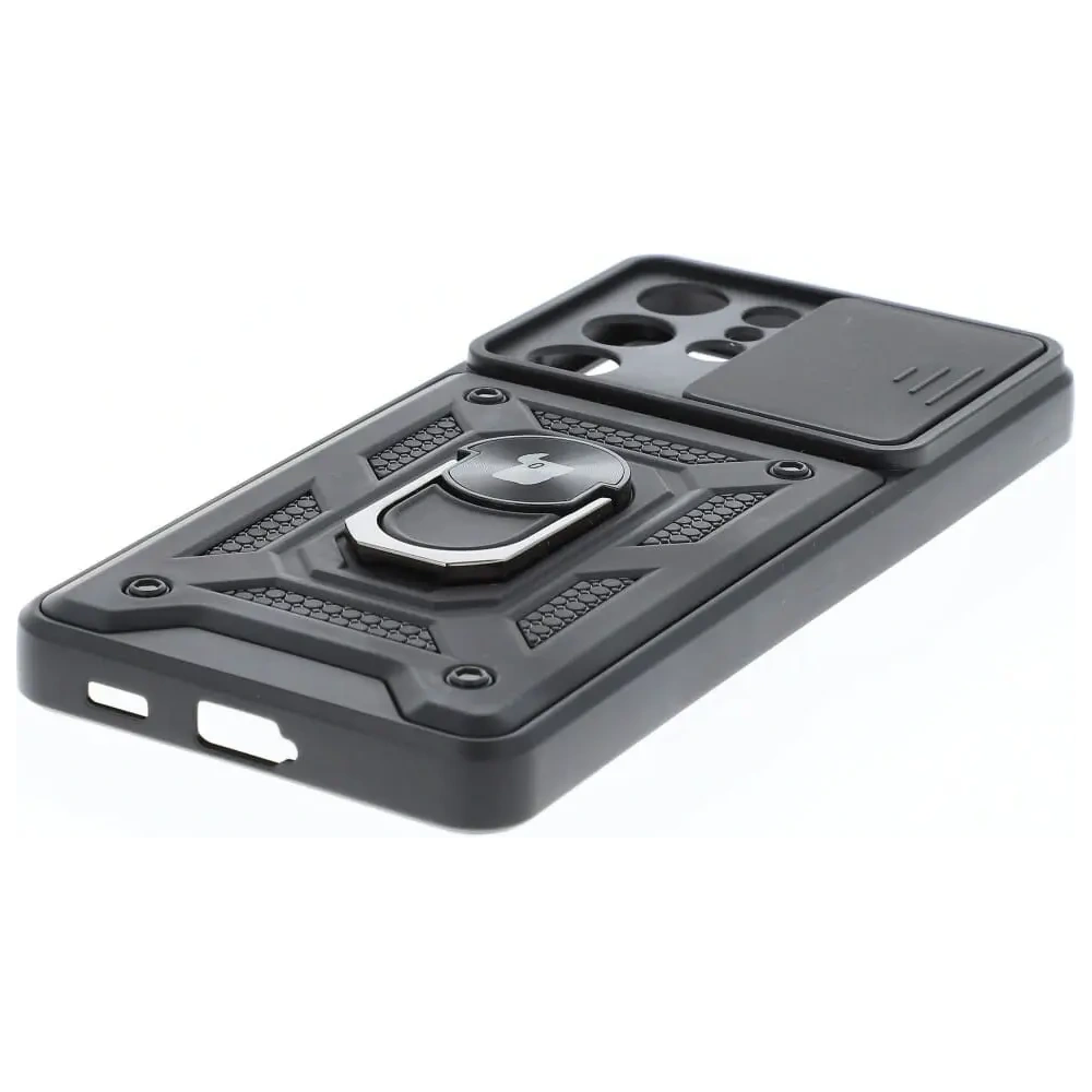Hurtownia GSM - Bizon Case CamShield Ring Samsung Galaxy S21 Ultra negru - BIZ7733 - {ean13} - Hurt