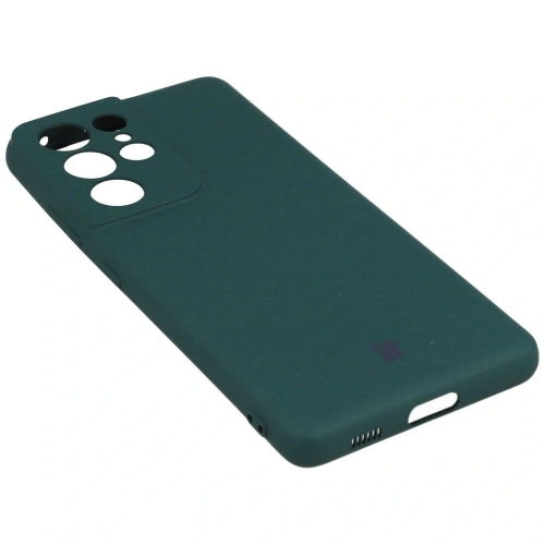 Etui Bizon Case Silicone do Samsung Galaxy S21 Ultra ciemnozielone