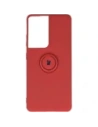 Bizon Case Silicone Ring Samsung Galaxy S21 Ultra dark pink