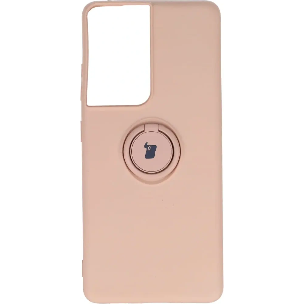 Wholesale Bizon Case Silicone Ring Samsung Galaxy S21 Ultra light pink - BIZ7738 - {ean13} - Hurt