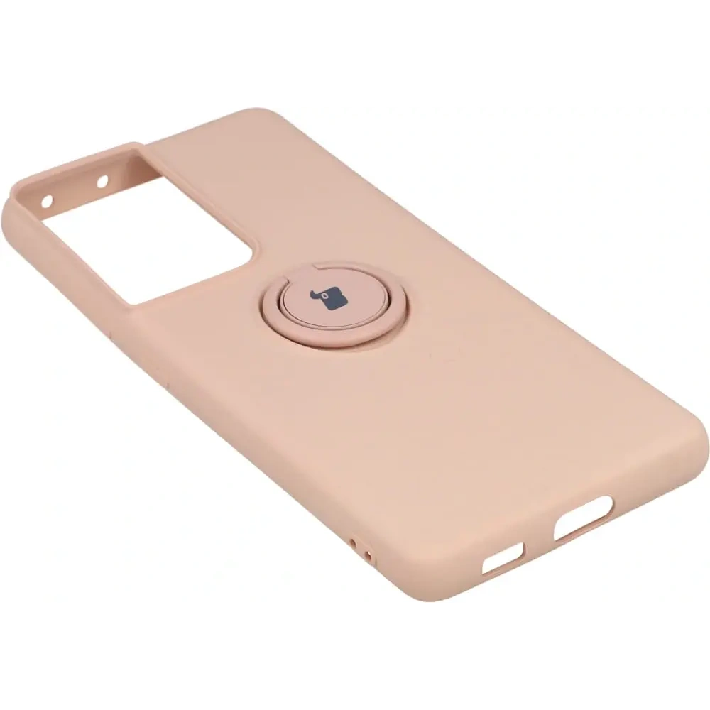 Wholesale Bizon Case Silicone Ring Samsung Galaxy S21 Ultra light pink - BIZ7738 - {ean13} - Hurt