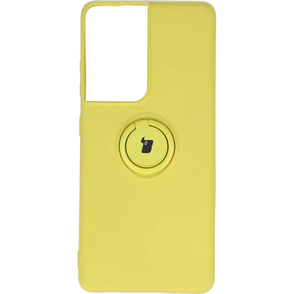 Wholesale Bizon Case Silicone Ring Samsung Galaxy S21 Ultra yellow - BIZ7739 - {ean13} - Hurt