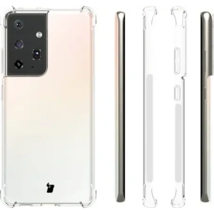 Hurtownia GSM - Bizon Case Clear Pack husă + 2x folie de protecție pentru ecran + protecție pentru lentilă Samsung Galaxy S21 Ultra clar - BIZ1539 - {ean13} - Hurt