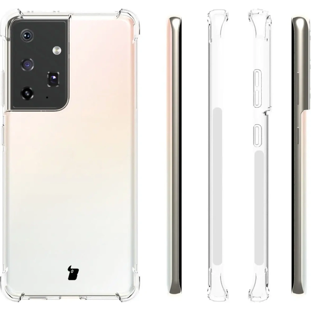 Hurtownia GSM - Bizon Case Clear Pack tok + 2x kijelzőfólia + lencsevédő Samsung Galaxy S21 Ultra átlátszó - BIZ1539 - {ean13} - Hurt
