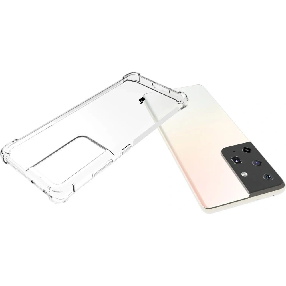 Hurtownia GSM - Etui + 2x folie + objektiv Bizon Case Clear Pack do Samsung Galaxy S21 Ultra průhledné - BIZ1539 - {ean13} - Hurt