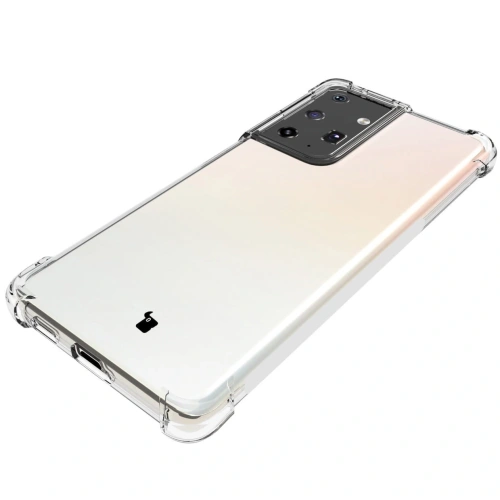 Etui + 2x folia + obiektyw Bizon Case Clear Pack do Samsung Galaxy S21 Ultra przezroczyste