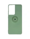 Bizon Case Szilikon Gyűrű Samsung Galaxy S21 Ultra világos zöld