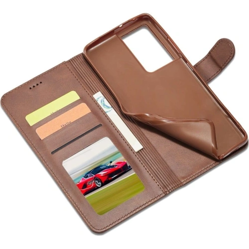 Etui Bizon Case Wallet do Samsung Galaxy S21 Ultra brązowe