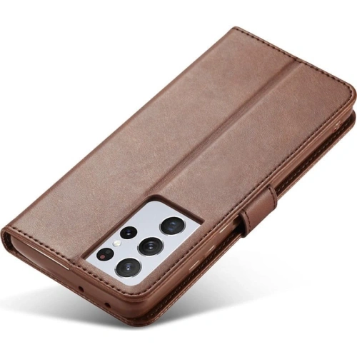 Etui Bizon Case Wallet do Samsung Galaxy S21 Ultra brązowe