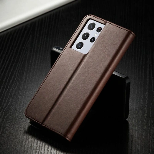 Etui Bizon Case Wallet do Samsung Galaxy S21 Ultra brązowe