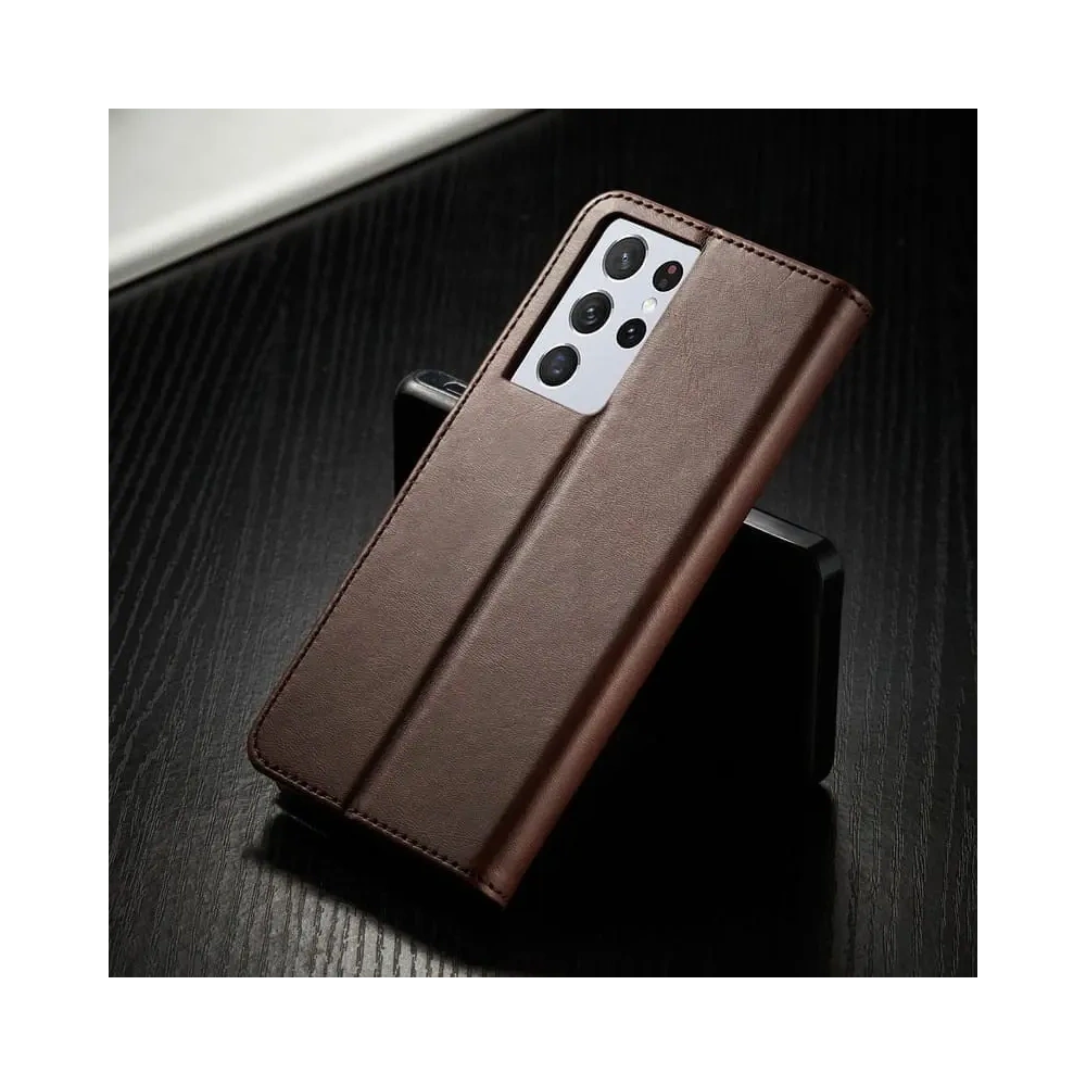 Hurtownia GSM - Etui Bizon Case Wallet do Samsung Galaxy S21 Ultra brązowe - BIZ7743 - {ean13} - Hurt