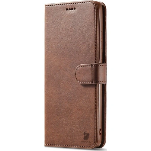 Etui Bizon Case Wallet do Samsung Galaxy S21 Ultra brązowe