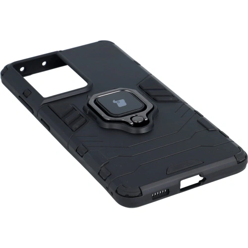 Etui Bizon Case Armor Ring do Samsung Galaxy S21 Ultra czarne